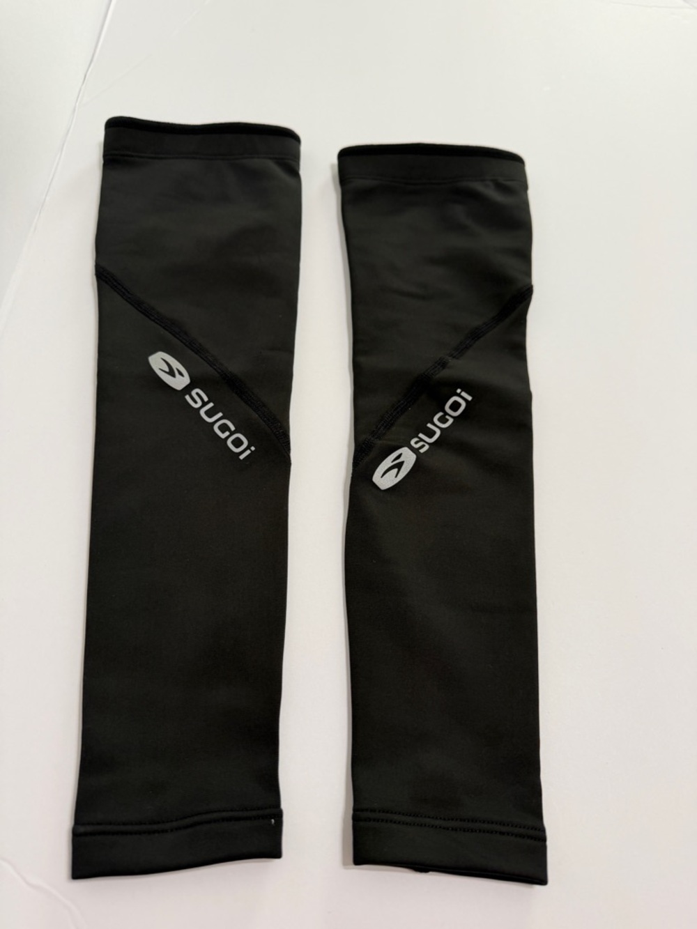 SUGOI Black Cycling Arm Sleeves Midzero Arm Warmers Size Small
